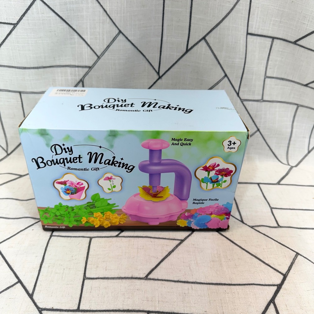 Shantou Rongyi Toys DIY Bouquet Making Set Purple Pink Flower Craft Kit Ages 3+